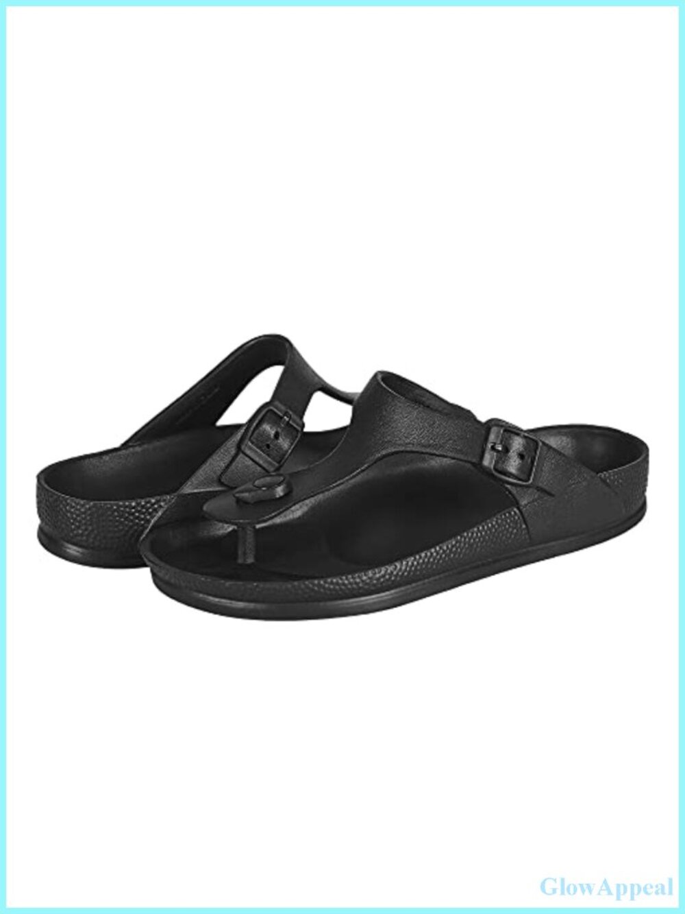 Adjustable Flip Flop Sandals with Arch Support, Waterproof EVA, Non-Slip